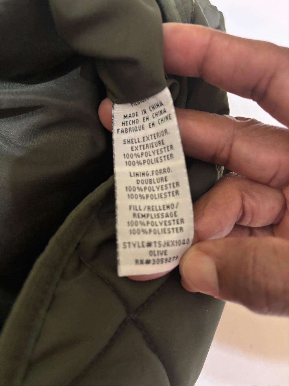 Thread & Supply Olive Green Quilted Vest with Gold Zipper Detail - Picture 6 of 10